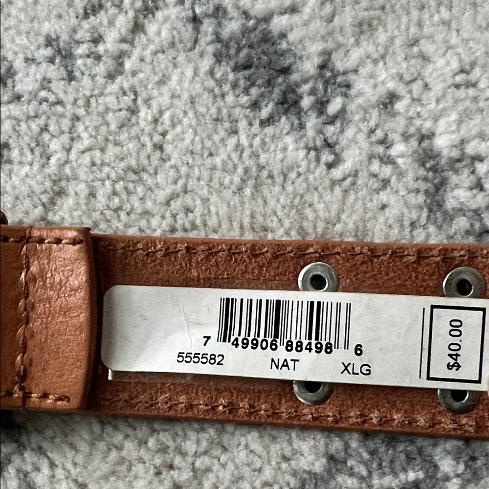 MICHAEL Michael Kors Leather Studded Belt with Silver Buckle, XL, NWT - Picture 3 of 6